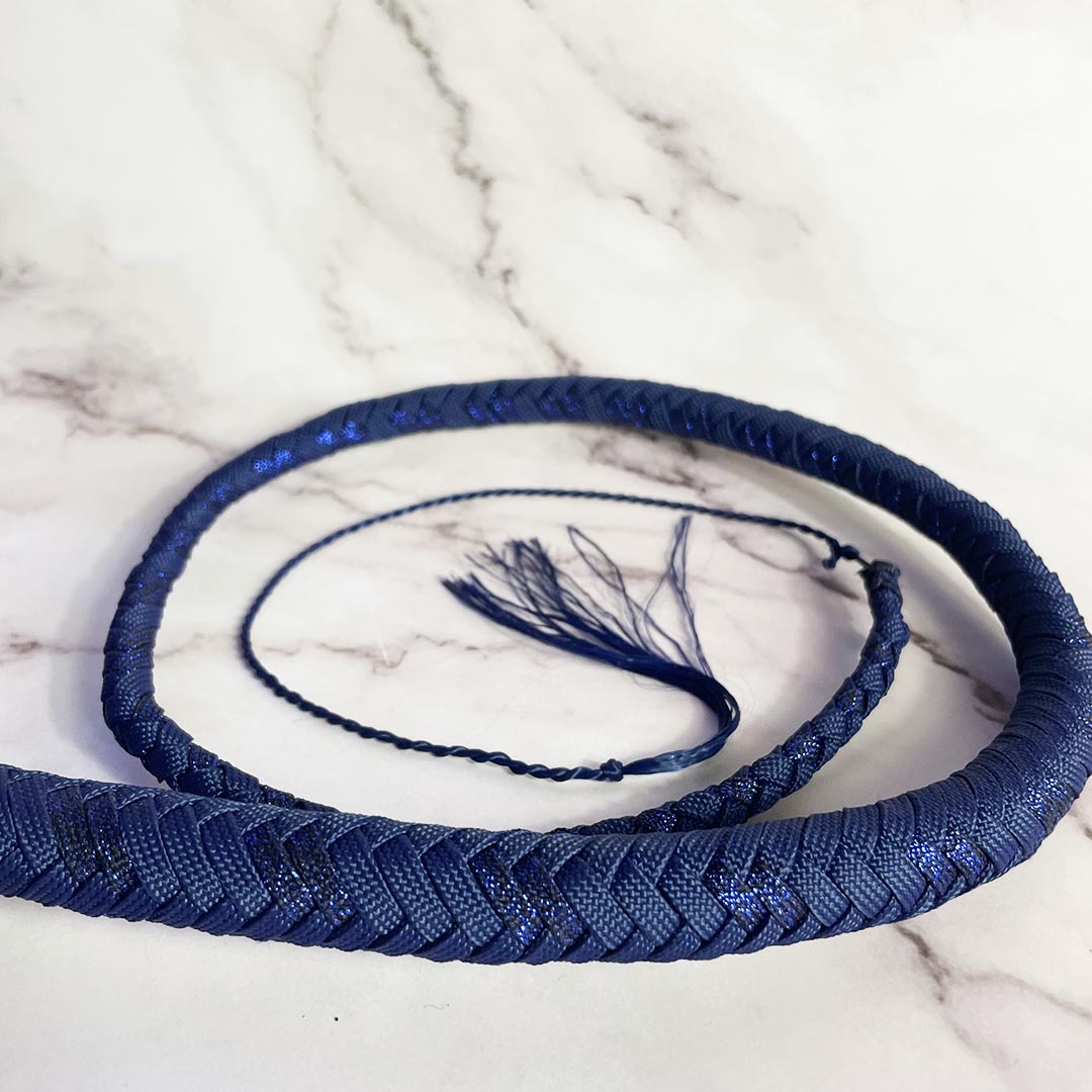 fouet_bdsm_paracorde_70cm_bleu_nuit_lediraison_2 copie