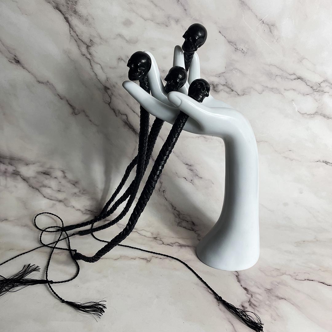 Finger whip en cuir mini fouet en cuir Le Diraison